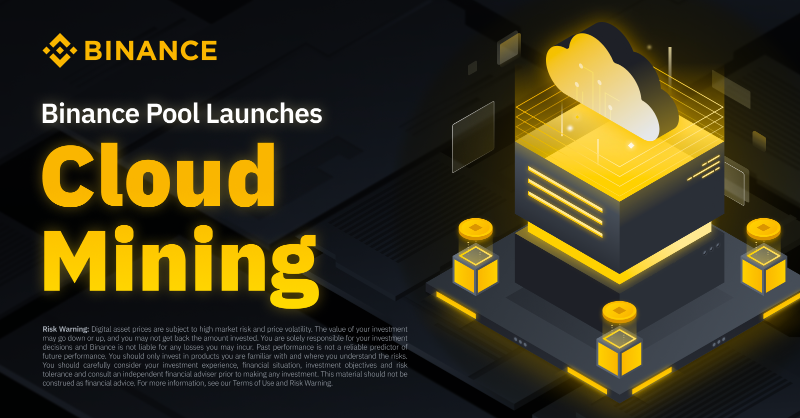 binance's tweet photo. #Binance Pool launches Cloud Mining.