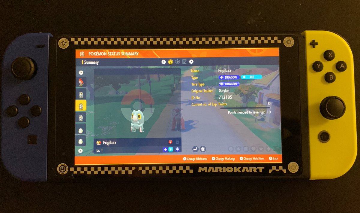 Hevensvoid's tweet image. Masuda method Frigibax in 82 eggs😍 #PokemonScarletViolet #pokemonscarlet #ShinyPokemon