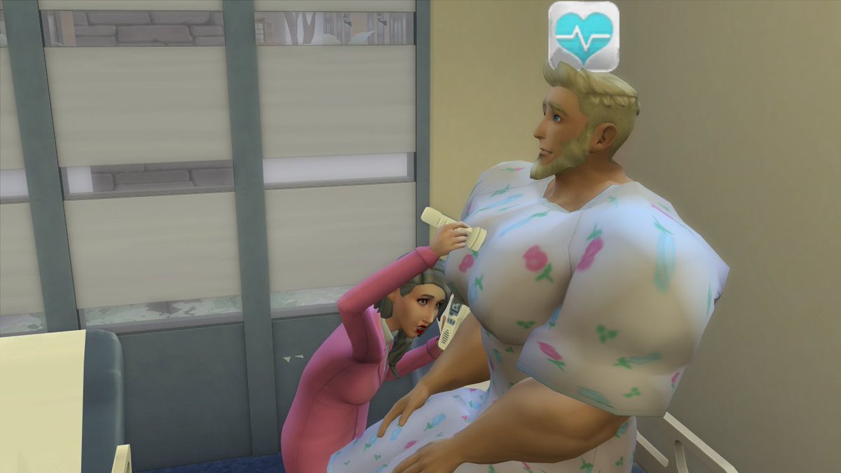 MisterPandaBoom's tweet photo. The Sims 4 Screenshot:
Dayung! Morticia Goth (Rule 63/Female Mortimer Goth) has take care of my beefy hybrid blond man/male Sim OC with yellow beard.
#TheSims4 #Sims4 #TS4 #Sims4 #TheSimsCommunity #Screenshot #Bara #Muscle #Beard #ShowUsYourSims #SimsOC https://t.co/zitcrw9J8m