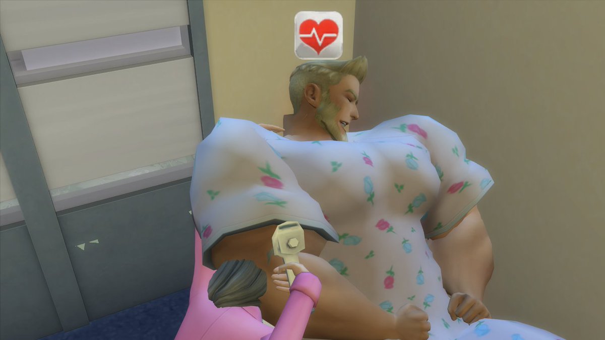 MisterPandaBoom's tweet photo. The Sims 4 Screenshot:
Dayung! Morticia Goth (Rule 63/Female Mortimer Goth) has take care of my beefy hybrid blond man/male Sim OC with yellow beard.
#TheSims4 #Sims4 #TS4 #Sims4 #TheSimsCommunity #Screenshot #Bara #Muscle #Beard #ShowUsYourSims #SimsOC https://t.co/zitcrw9J8m