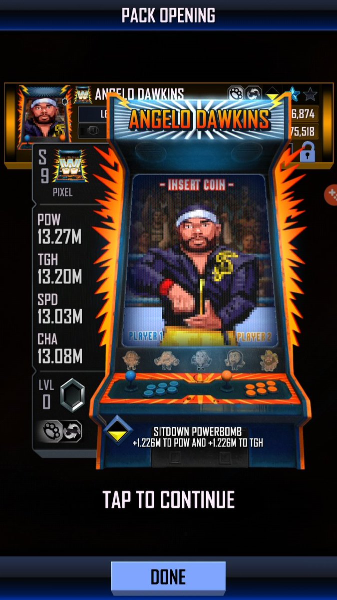 I got Nikki Bella From Rung 3 and Got Angelo Dawkins from Rung 4 Wooo So Happy I got Both Nikki was one of the cards I wanted from Pixel Tier Wooooo #WWESuperCard https://t.co/Av1nOrzKGb