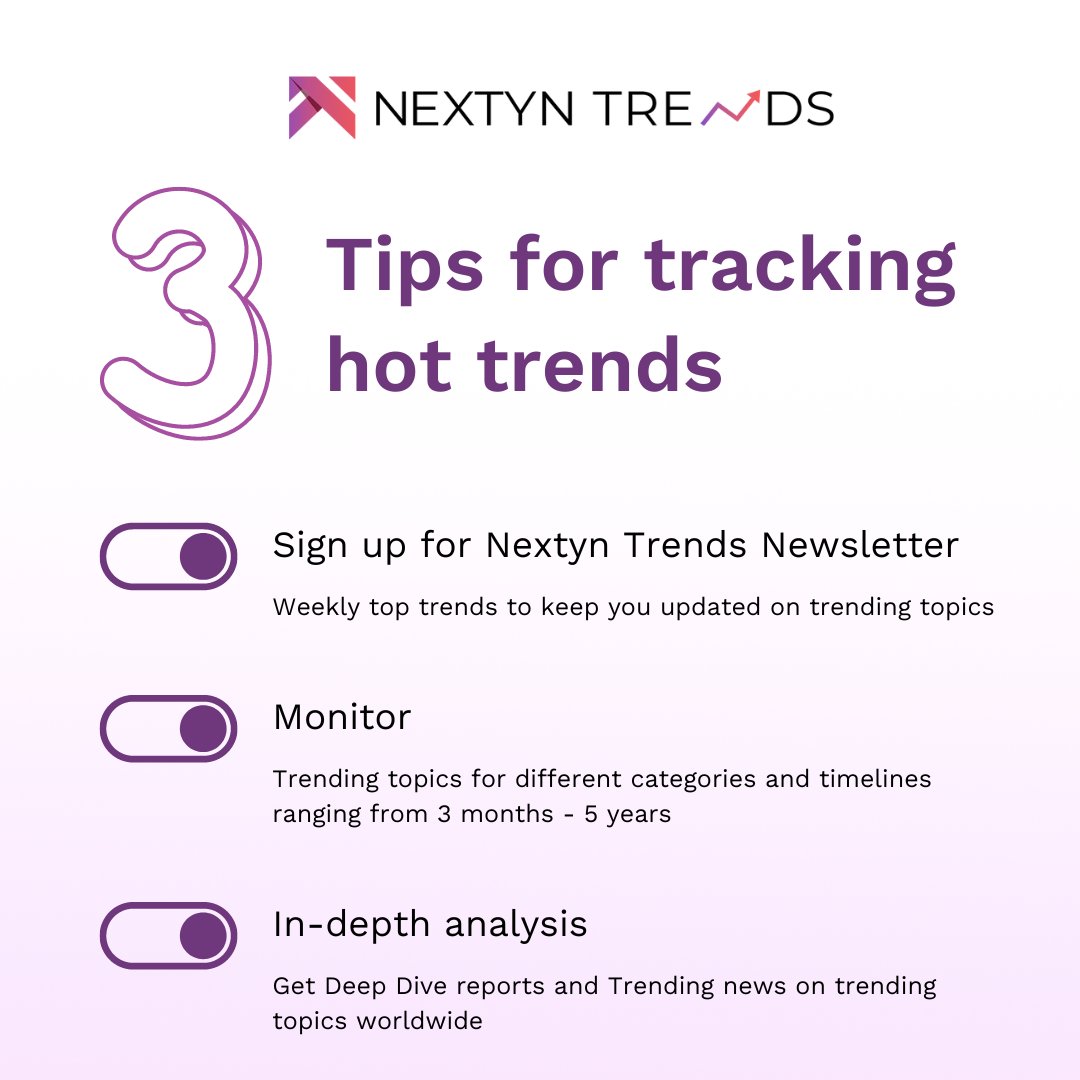 NextynTrends's tweet photo. You're looking to track a hot trend, but you don't know where to start. We've got 3 ways to get started—from the ground up.

To know more, visit: https://t.co/3k3Xy2OPAy

#NextynTrends #trends #exploringtrends #expertnetwork #trendingtopics  #trendingnews #trending #trendingpost https://t.co/GvaocHoq11