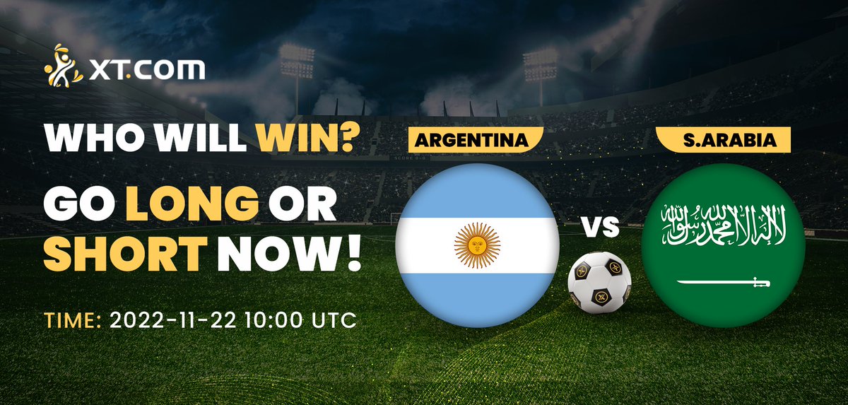 Argentina vs Saudi Arabia: Will Messi’s Last Game Be a Massive Win? 🤔

🔥 Match Preview: xtsupport.zendesk.com/hc/en-us/artic…

💰 Trade on: futures.xt.com/contract/u_bas…

⚽️ World Cup Prediction Markets: futures.xt.com/qatar-world-cu…

#FIFAWorldCup #XTWorldCup22 #Argentina #SaudiArabia #argentinavssaudi