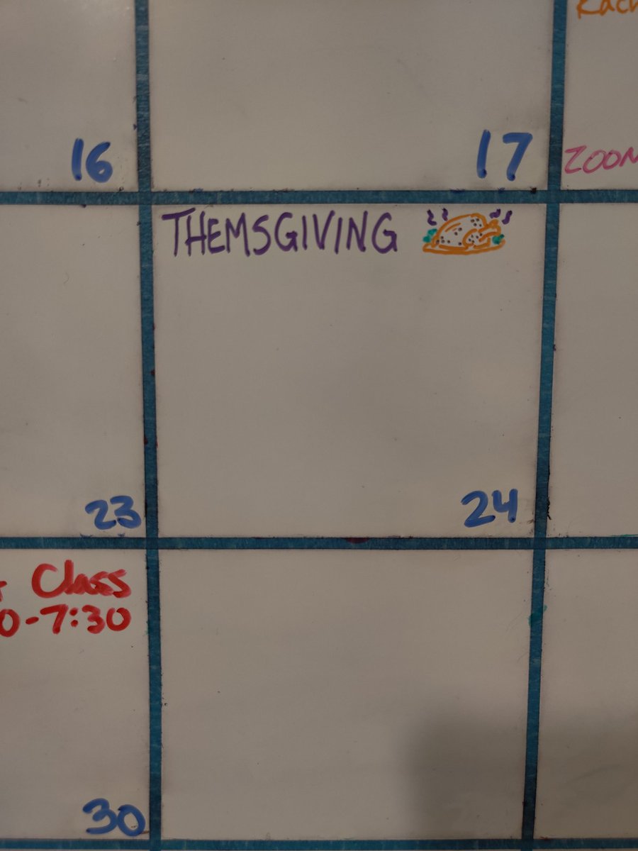 Holidays suck sometimes. For like, educational reasons? This one is a doozy of "wow nom nom" and genocidal censorship. For that particular reason I don't like saying Happy Thanksgiving. So I came up with MY alternative. Maybe it's yours too. Happy #Themsgiving stay safe everyone!
