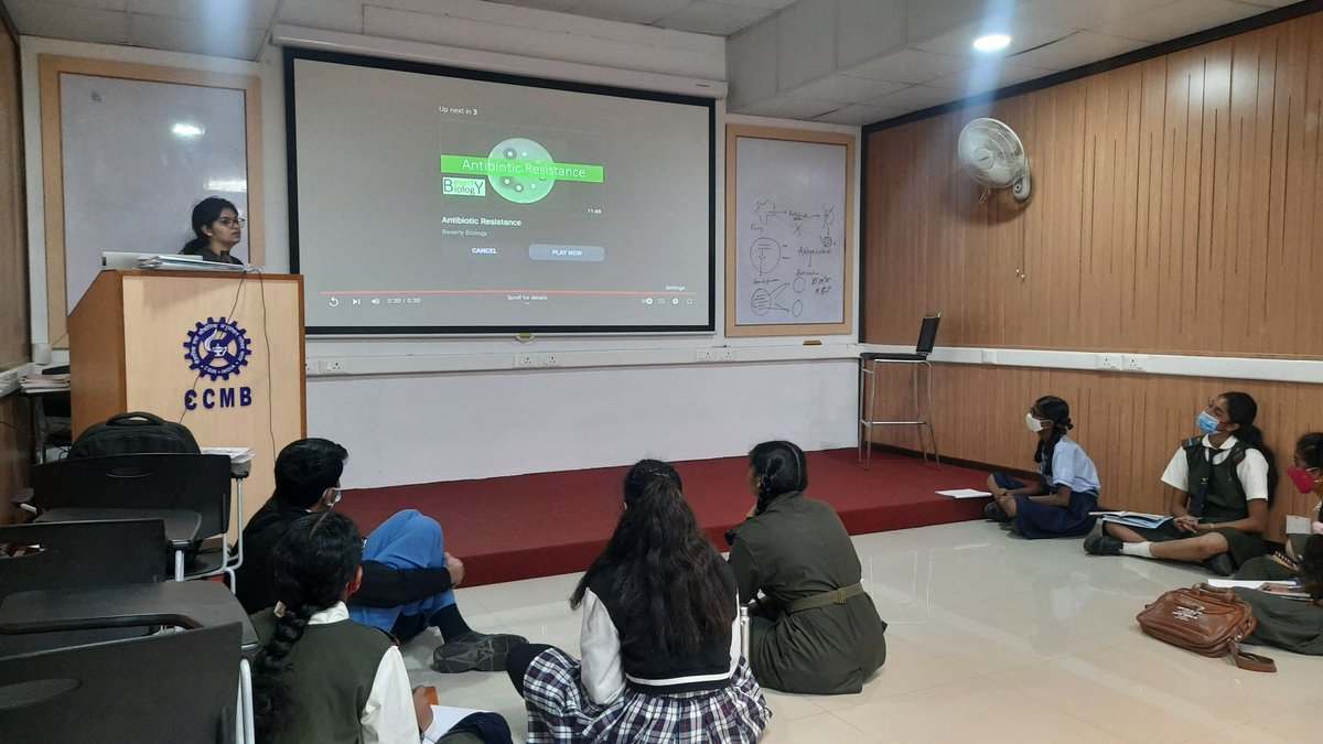 ccmb_csir's tweet photo. #WAAW2022 special is meeting 30 young ppl from schools of Hyderabad &amp; arnd to discuss #AMR. From labs to hands-on activities from @SaSuperbugs resources, our PhD students are training the younger champions. Trow we will know from them what msg they wanna take to their schools. https://t.co/m78YOqCkDs