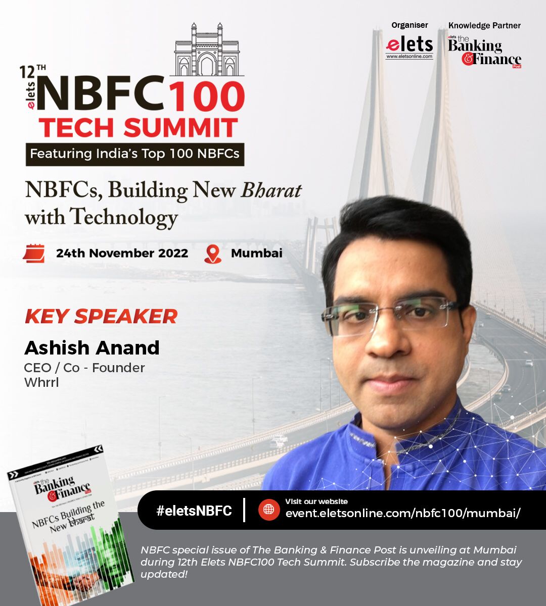 WHR_Loans's tweet photo. Our CEO Ashish Anand (@CryptFyn) will speak at the 12th NBFC 100 Tech Summit, organized by Elets, highlighting the role of NBFCs in financial inclusion.
#eletsNBFC #NBFC #event #Mumbai #Blockchain #technology https://t.co/eATA0EKrJB
