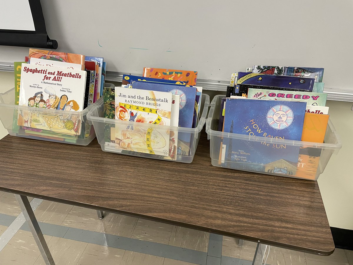 Introducing teacher candidates to #mathematizingchildrensliterature in #EDCP340 this evening. So much joy reading through children’s books and sparking ideas for teaching and learning mathematics. #UBCBEd2023