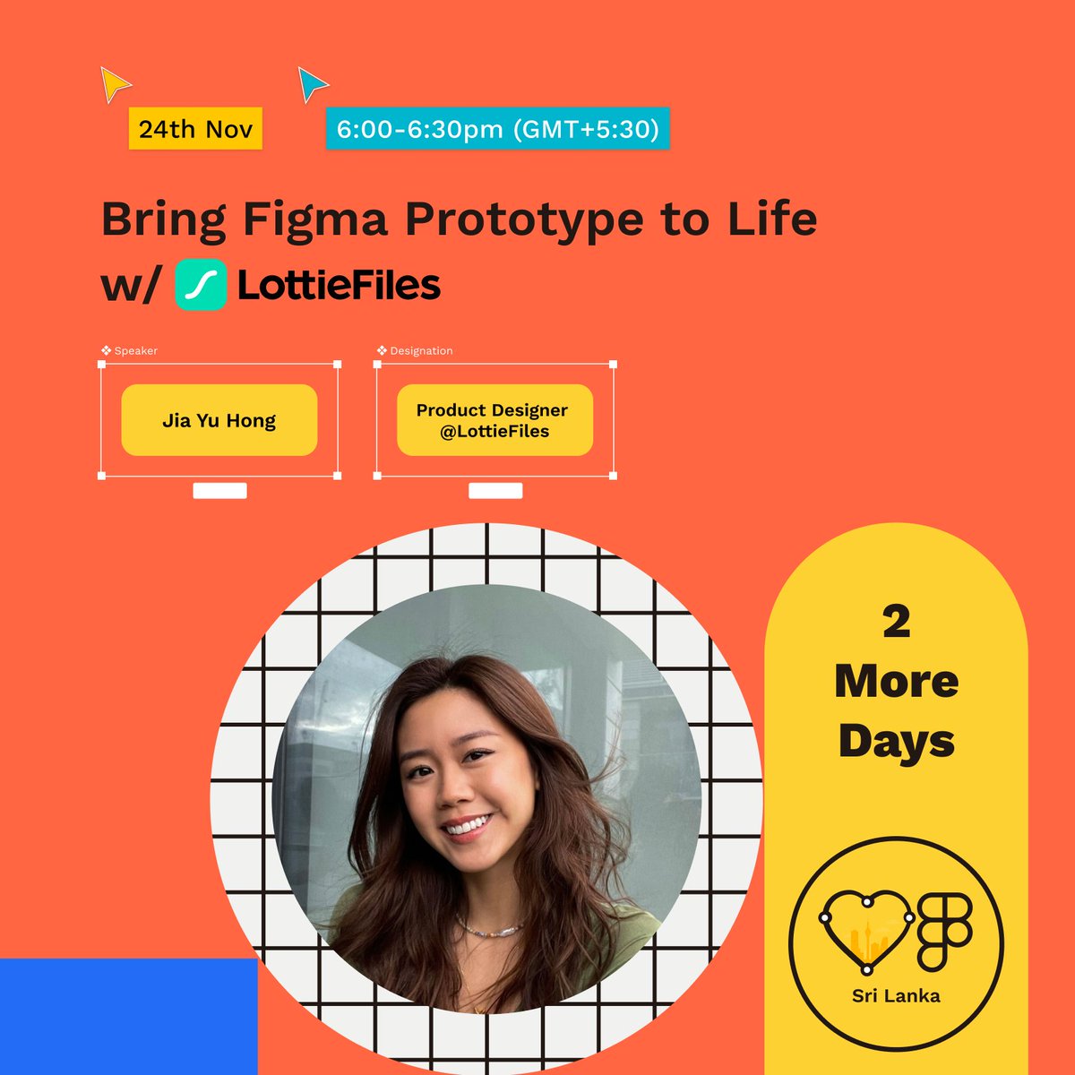 2 More Days 🙄

Bring Figma Prototype to Life with LottieFiles w/ 
<a href="/jiayu_hong/">Jia Yu Hong</a>

Registration 👉 friends.figma.com/events/details…

Let's add Lottie animations to your Figma prototype and experience immersive prototyping like never before.

#fof #figma #lottiefiles