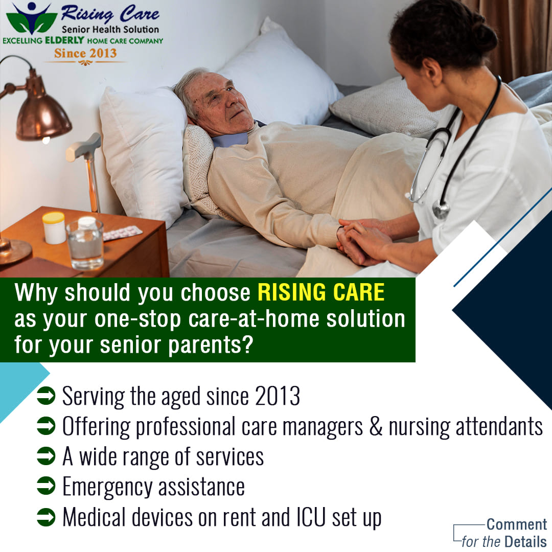 RisingCareIndia's tweet photo. Choose #RisingCare and give your aged parents professional #geriatriccareservices. We are your care-at-home solution providing quality care since 2013.  We provide nursing attendants, emergency assistance, medical devices on rent and much more.

#ElderlyCare #HealthCare https://t.co/03FmTN3ZDn