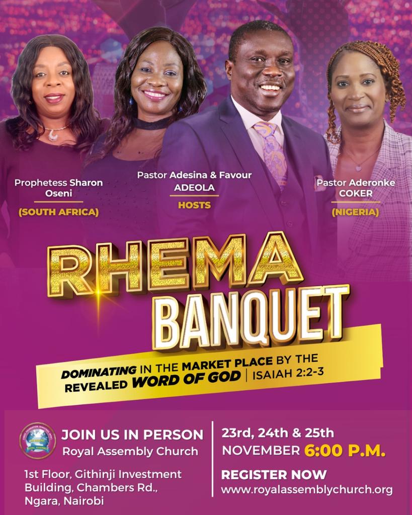 Why toil? And let your blood boil? Do not recoil, or let your blood boil. Attend, do not fail, there shall be no ails, no loans to bail - just a feast of blessings to GAIN!  #rhemabanquet #royalassembly #royalassemblychurch #kingdombusiness