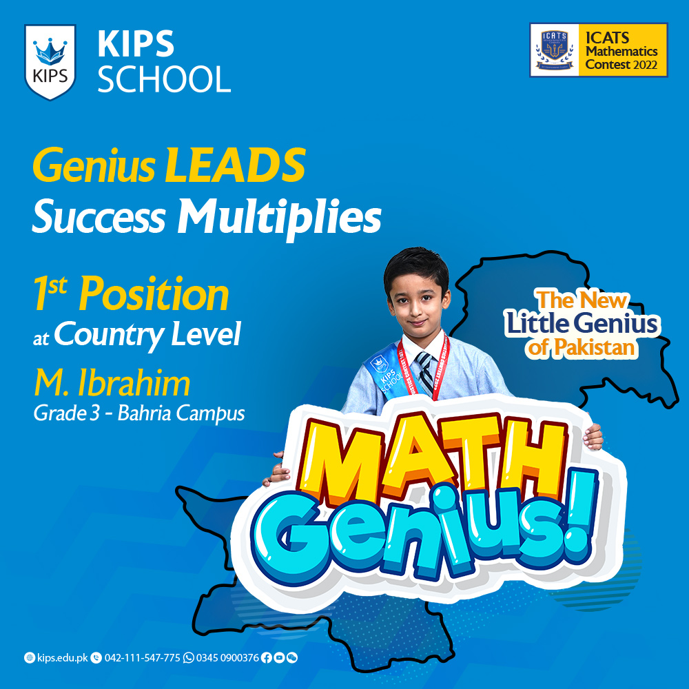 kipsofficial's tweet photo. Once again KIPSIANS proved to be the best in ICATS Mathematics Contest 2022 and secured top positions. M. Ibrahim (Grade 3 - Bahria Campus) got 1st Position at Country Level.
#KIPS #KIPSSchool #KIPSIANS #ICATSMathContest #Mathemetics https://t.co/TcZTv0jVjD