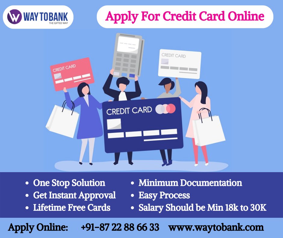 waytobankweb's tweet image. Apply For Credit Cards Online at WaytoBank. Get Instant Approval with Lifetime Free Credit Cards Online, Minimum Documentation and Easy Process. Apply Online!

Call: +91-87 22 88 66 33
Visit: waytobank.com/credit-card

#CreditCard #CreditCards #Applycreditcard #CreditcardOnline