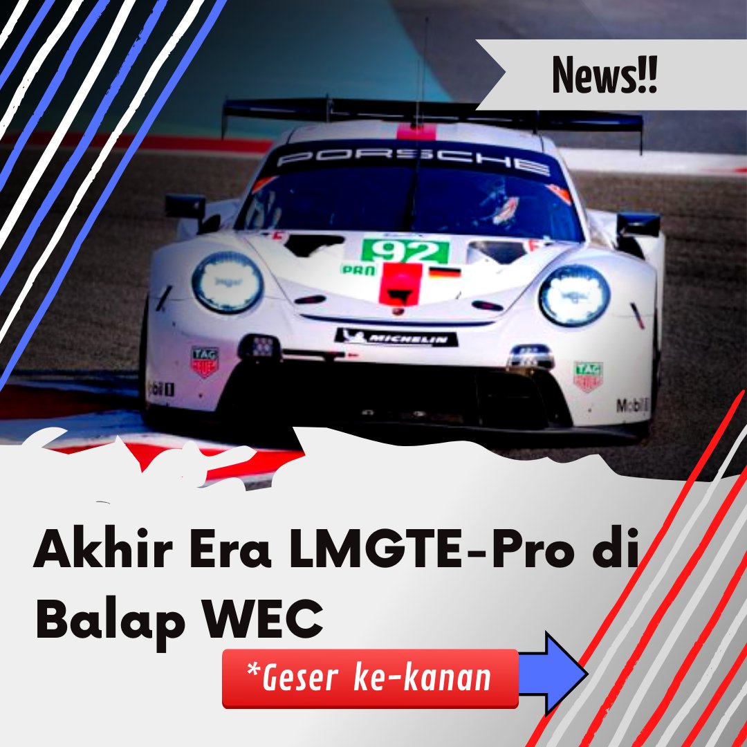 InaRaceInfo1's tweet photo. Sorry Mungkin berita ini sudah agak basi namun sepertinya masih menarik untuk sedikit dibahas BTW.

Jadi bagaimana pendapat kalian tentang Berakhirnya era GTE Pro? 

Tulis pendapat kalian di kolom komentar
#wec #lmgtepro #enduranceracing #elms #alms #lmgte #gt3 https://t.co/KH571OLQOu