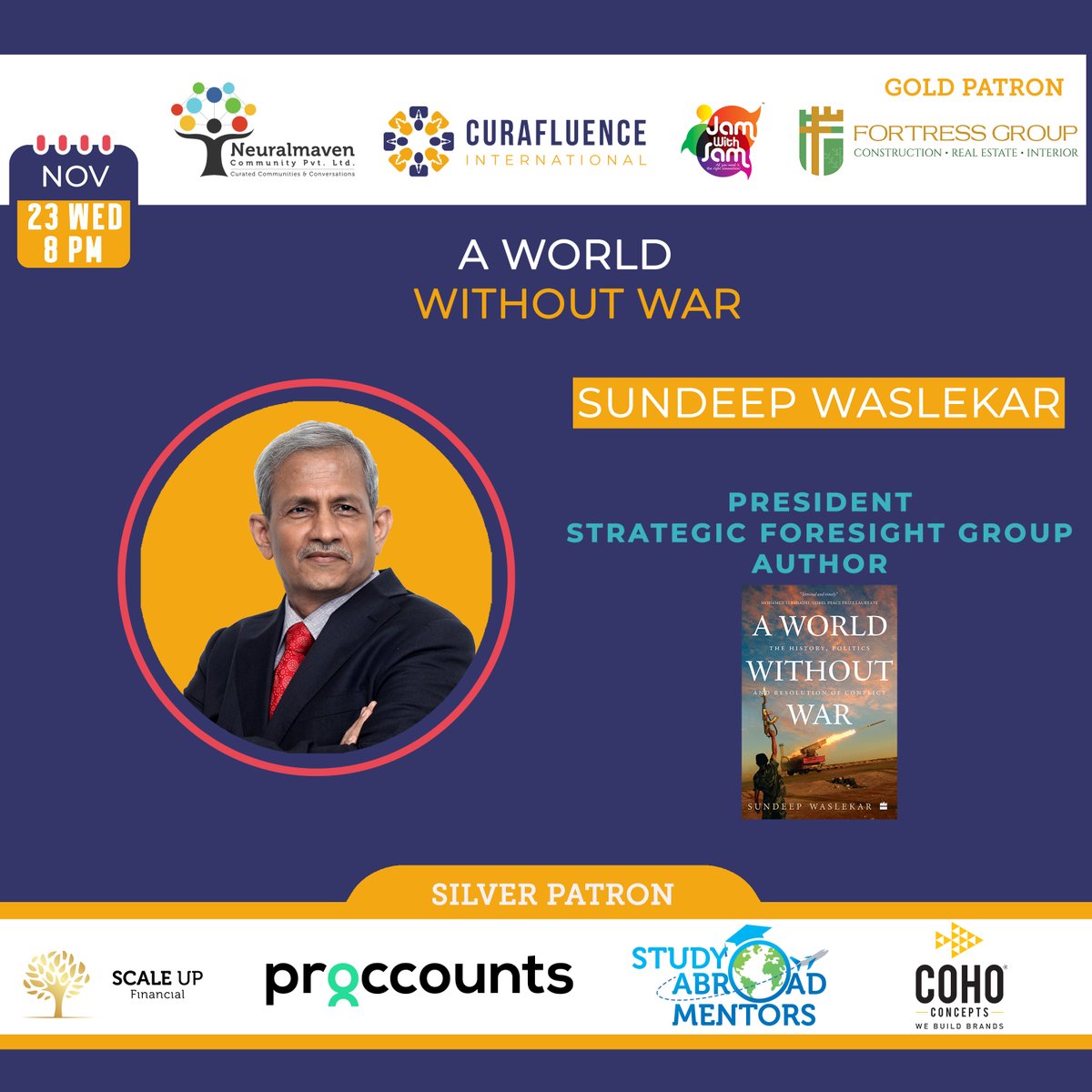 JamwSam's tweet photo. @Sundeepwaslekar  , the founder of an international think tank on the future of the world that has worked with 60 countries, will be on our next Jam With Sam. He is a pioneer of parallel diplomacy. https://t.co/X1RKLtHeSF