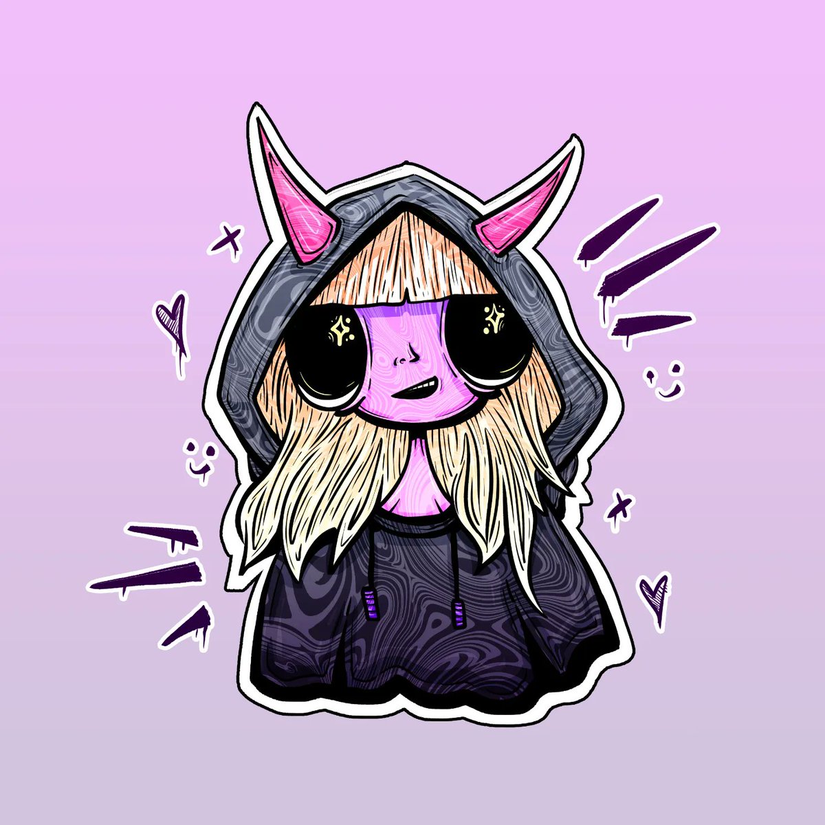 BobbyMillsArts's tweet photo. Devilish 😈💜🎨
#digitalart #drawing #dailydrawing #illustration #characterdesign #cute #devilcartoon #demongirl #evil #doodle https://t.co/pW6lormISZ