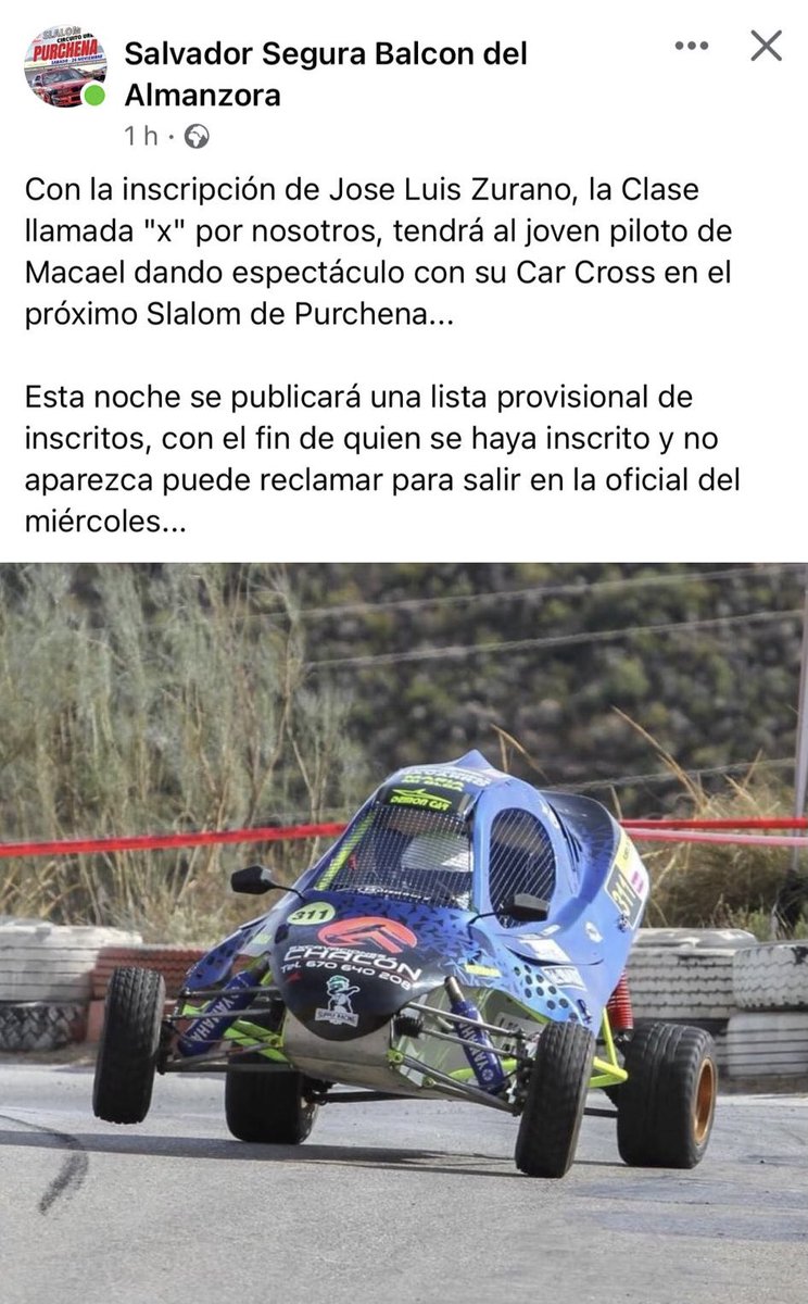 joseluiszurano's tweet photo. Este sábado 26 nos vemos en Purchena (Almería) vamos hacer disfrutar al público lo máximo posible! 🚀🏁
#escavacioneschacon
#distrafic
#automecanicasnavarro
#ALREC
@club_goma 
@Supplyracing 
@DemoncarOficial https://t.co/wU0scWD0dP