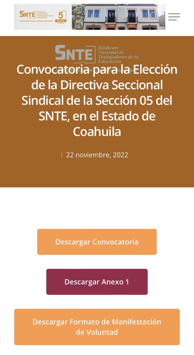 SNTECinco's tweet photo. Compañeras y compañeros Trabajadores de la Educación compartimos la Convocatoria para la Elección de la Directiva Seccional Sindical de la Sección 5 del SNTE, en el Estado de Coahuila.

https://t.co/3XmTiA0p5J https://t.co/VU9WZDtMQG