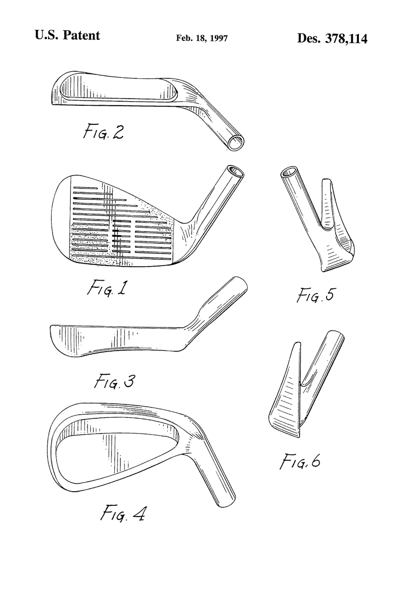 uspatentbot's tweet photo. USD378114S - Golf club head with a center striking area indicator 
        
https://t.co/m5ViwosrbU https://t.co/YAehPVMPgT