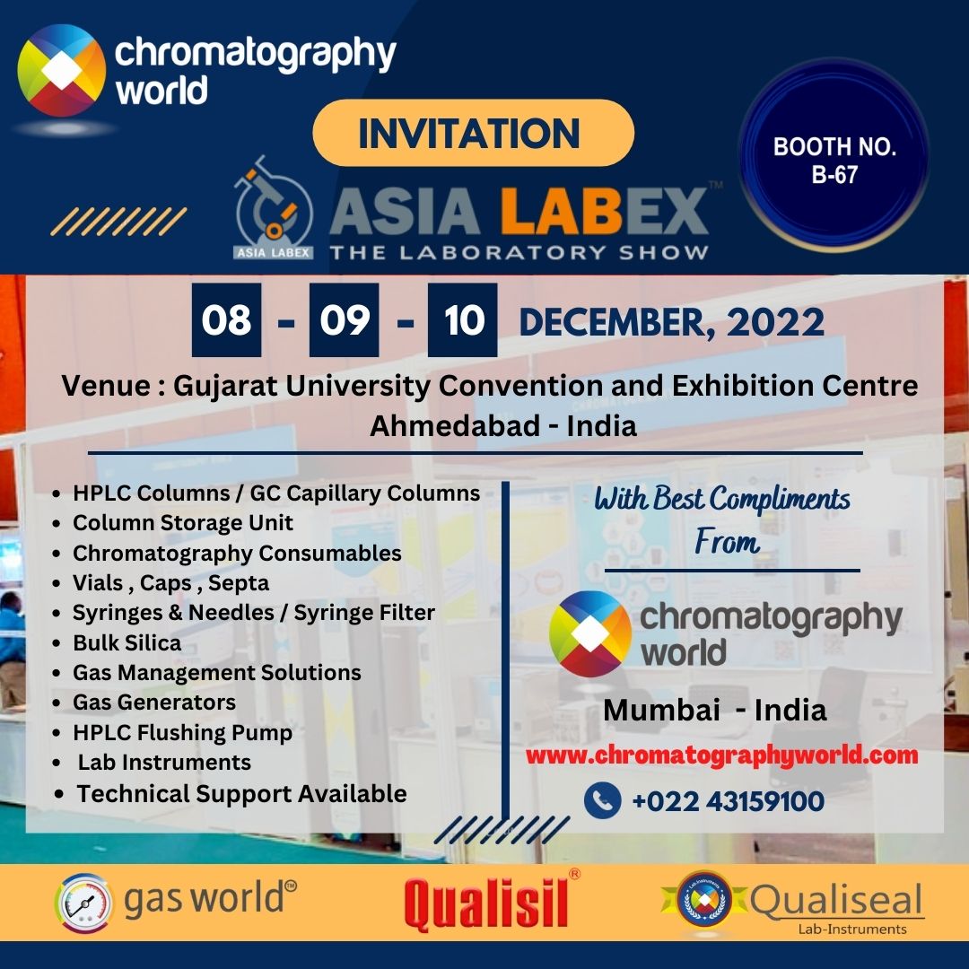 Chromat12050034's tweet photo. Chromatographyworld Exhibition Invitation !! #gasworld #lab #laboratoryequipment #medical #phama #pharmaceuticals #pharmacy #lab #medical #laboratory #analytics #chemical #chemicalindustry #analyticalchemistry #analyticalsolutions #india #india #pharmacy #hospitalitymanagement https://t.co/bzThL7PyAS