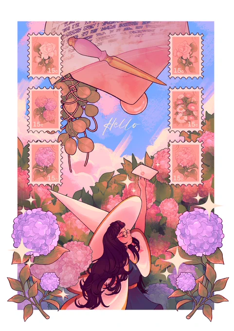 I keep forgetting to share these prints I made for my Patreon ppl  I love making monthly pins but honestly the prints are such a good excuse for me to try new things and learn  I'm so grateful ppl subscribe for these!!! 