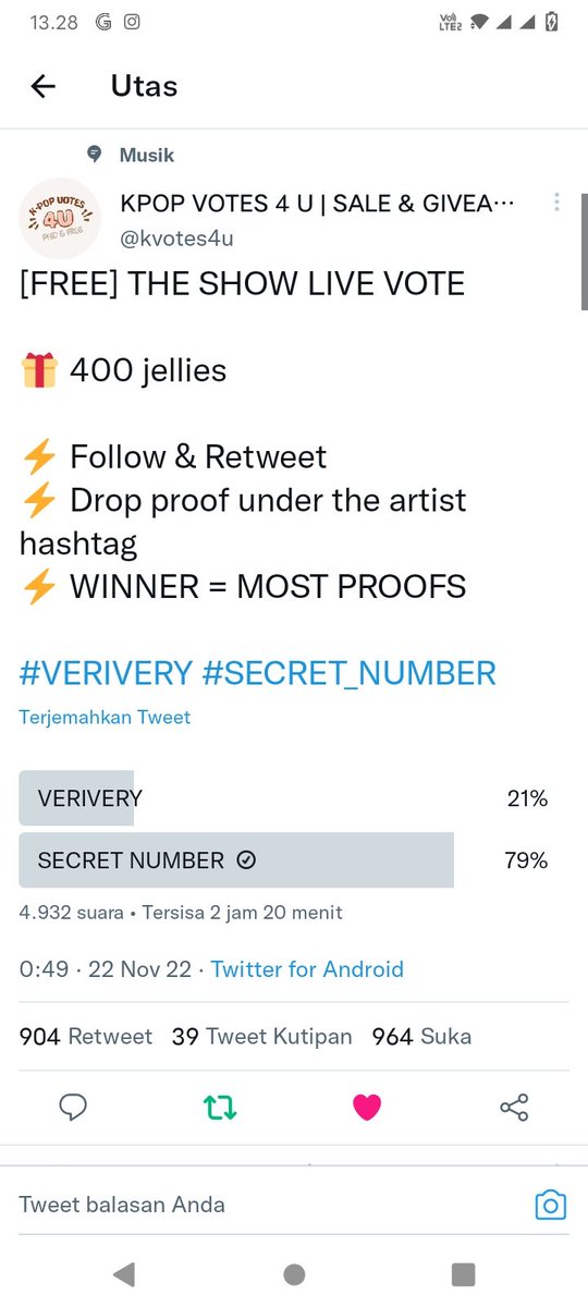 rrputri06's tweet photo. @kvotes4u #SECRET_NUMBER https://t.co/fU1phSvtWN