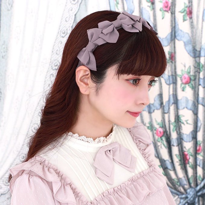 リボンいっぱいカチューシャ 赤 メロディバスケット 青木美沙子