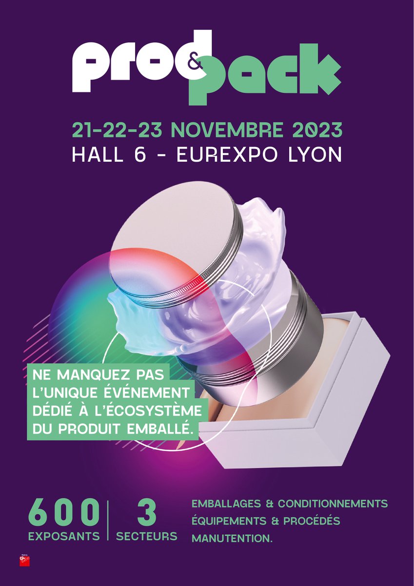 💪𝐏𝐫𝐨𝐝&amp;𝐏𝐚𝐜𝐤, l'unique évènement dédié à l'écosystème du produit emballé au cœur de la 1ère région industrielle française !

𝐑𝐞𝐧𝐝𝐞𝐳-𝐯𝐨𝐮𝐬 𝐝𝐚𝐧𝐬 𝟏 𝐚𝐧🔥 Nos 600 exposants vous attendent les 21-22-23 novembre 2023 ! #ProdandPack23 #Industrie #Emballage