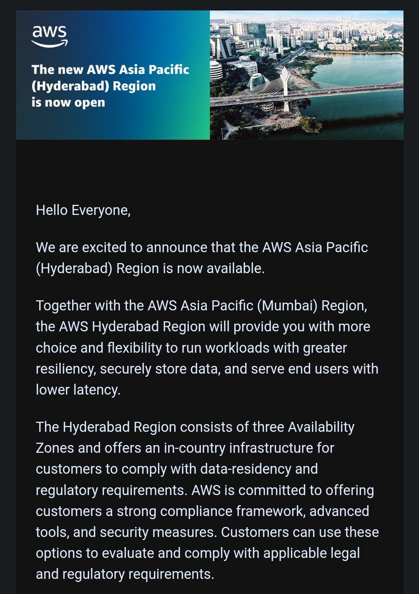 New AWS Region👇🏻🔥
