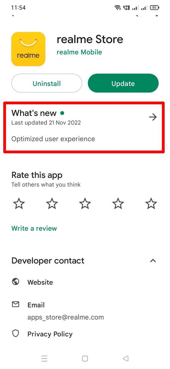 ravi3dfx's tweet photo. #RealmeStore App update rollout 🧐
Optimised User Experience ? 😂
#stufflistingsarmy #technews https://t.co/LQ0KmVV7ff