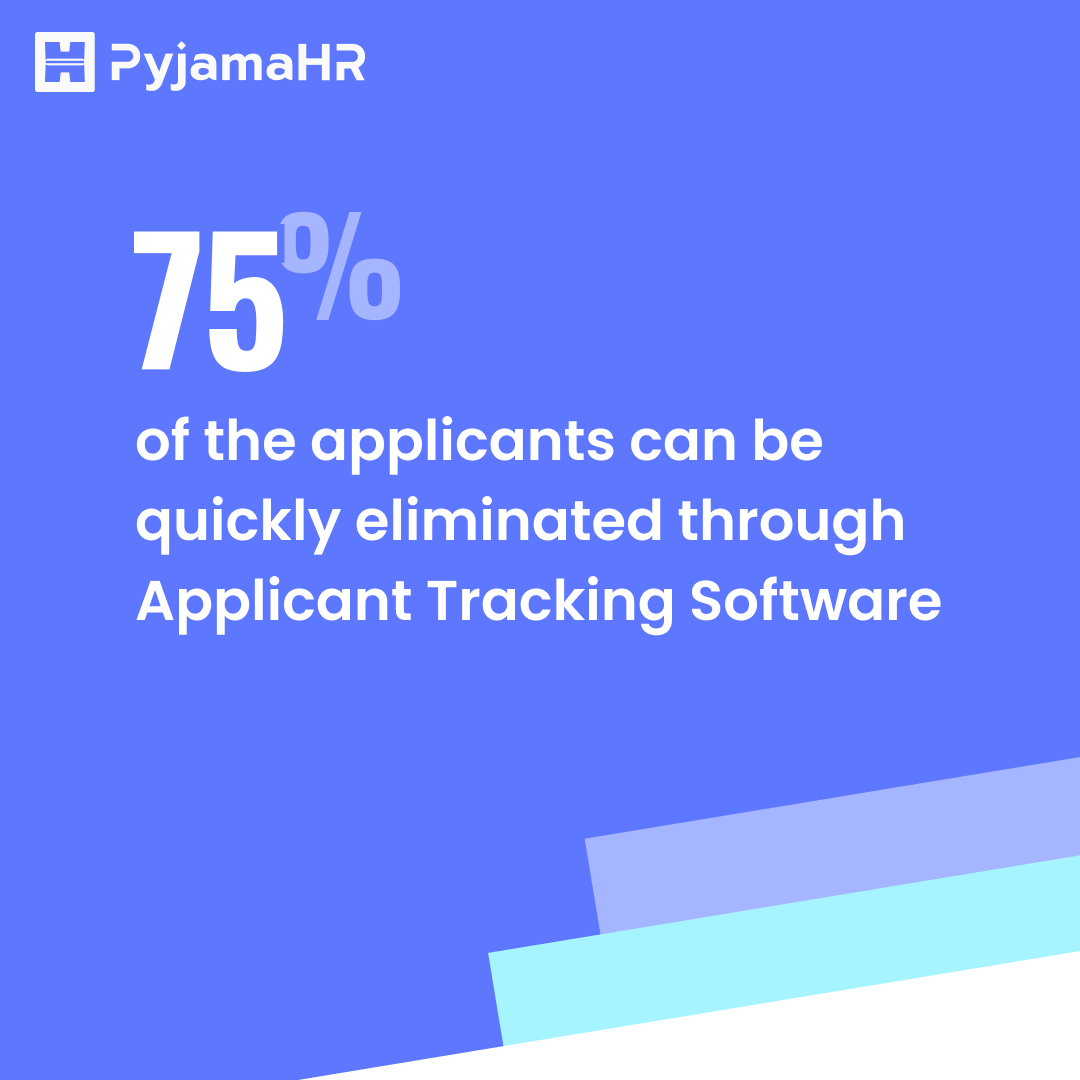 PyjamaHR's tweet photo. 99% of the top 500 companies use an #ATS to scan CVs.
75% of #CVs are rejected without being read by a human.
#applicanttrackingsystem #pyjamahr #recruitmenttools #hiringsoftware https://t.co/J6t19Zchgc