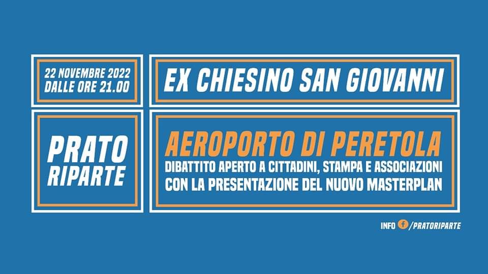 Questa sera ore 21 unico dibatitto pubblico a #Prato con presentazione Masterplan del nuovo Aeroporto di Firenze.

Informare correttamente i cittadini è da sempre una delle nostre priorità. Vi aspettiamo!