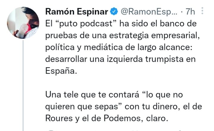 Panik81's tweet photo. Que dicen los que se sientan en la pocilga de Ferreras, que no apoyéis el proyecto de Pablo Iglesias. https://t.co/jcdA9RfPIZ