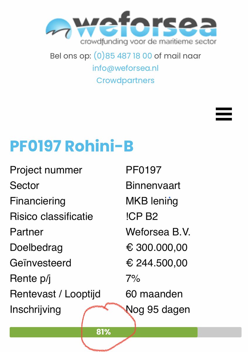 Project van Pieter uit Urk staat na 2 dagen al op 82% . Geeft u hem ook nog een duwtje? Investeren kan nog. 7% #urk #samenlukthetons #maritime #crowdfunding