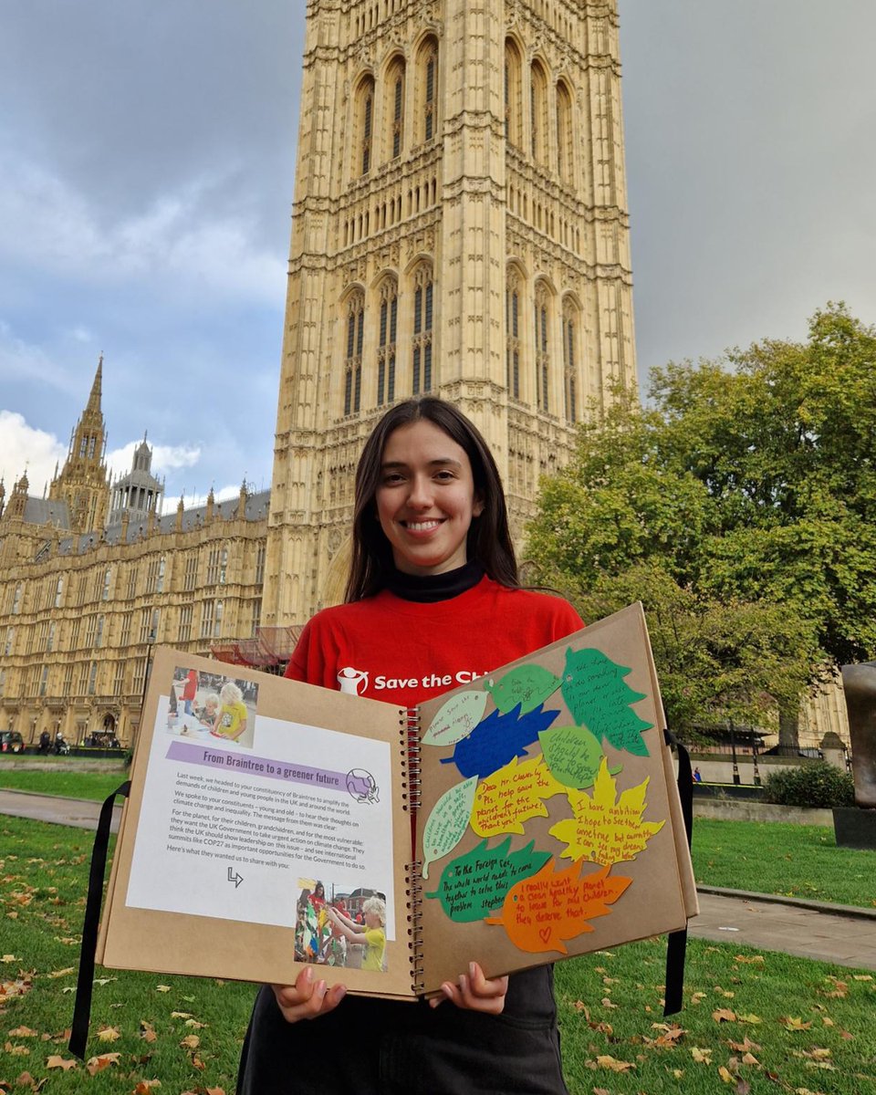 #COP27 has ended, but the need for action on climate change remains just as great. We delivered handwritten messages to @JamesCleverly from his constituents in Braintree. Their message was clear: you must do more to protect children’s futures from the #ClimateCrisis.