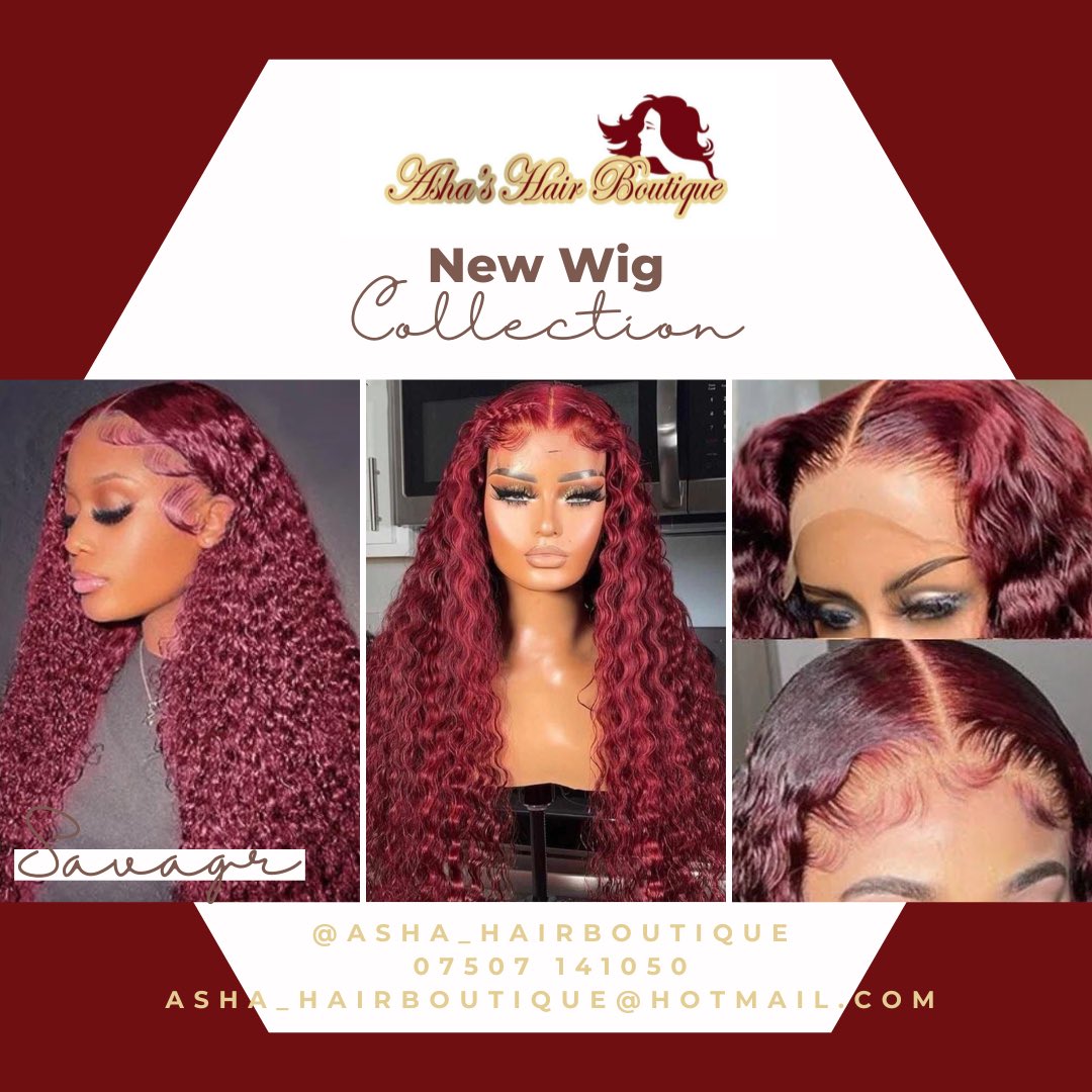 WIG DROP‼️ The ‘Savage’ unit has arrived! This one is too hot to miss out on! Limited stock available! Send enquiries to asha_hairboutique #wiglovers #wiglife💇🏽‍♀️ #burgundywigforsale #99jhair #hairvendor #londonhairstylist #hairinspiration