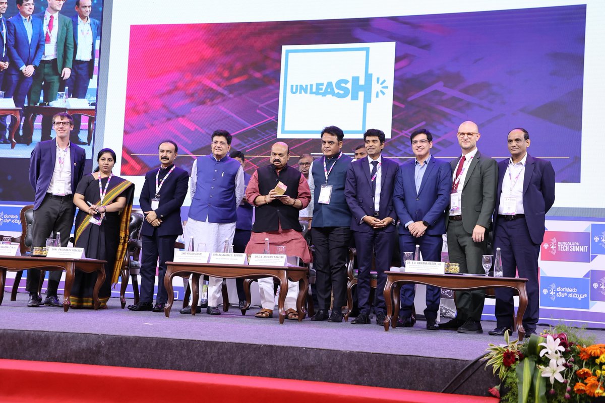 UNLEASHlab's tweet photo. The UNLEASH torch has officially arrived in India!  
On Friday, we were honored to present UNLEASH at the #Bengaluru Tech Summit with core partners 
@Infosys , @novonordisk, and the Danish Consulate. 
In less than two weeks we will welcome 1.000 Talents to #InfosysMysore! https://t.co/euIGKIQeev