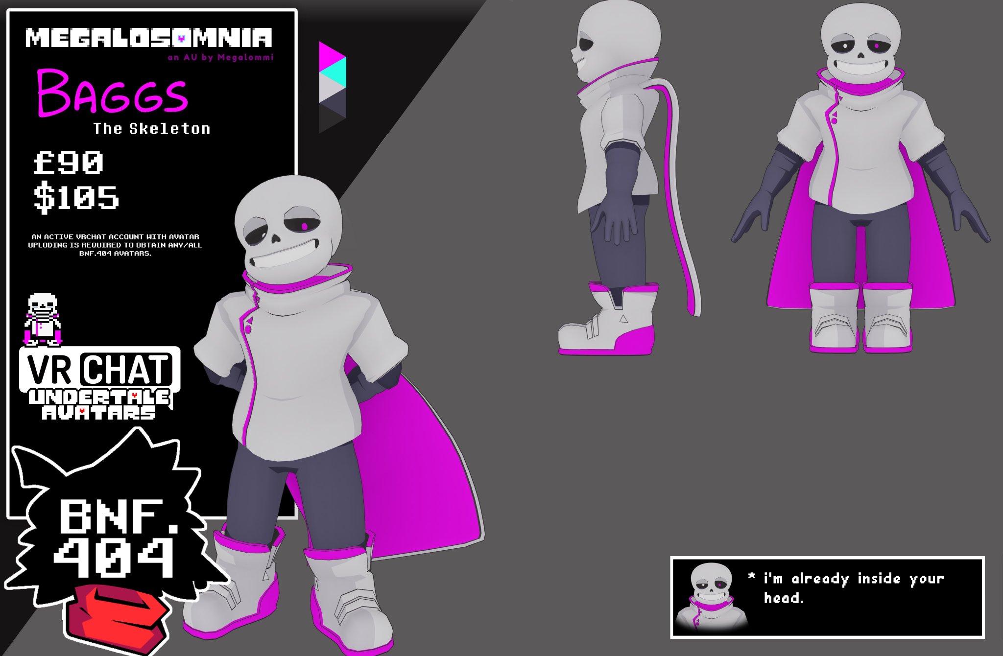 megalosomnia — Finally made a Sans AU, his name is Baggs.