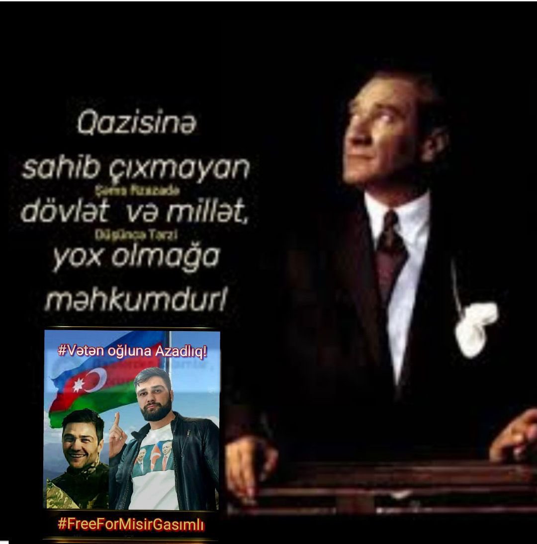 aida_kardelen's tweet photo. Misir ve Sübhana Azadlıq!!!

#FreedomForMisirGasimli
#Misirqasımlıgünahsızdır
#mısırkasımlısuçsuzdur
@RTErdogan
@azpresident
@MevlutCavusoglu
@Bayramov_Jeyhun https://t.co/Capf9nI8eI