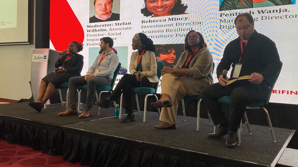 victoriaclause's tweet photo. Panel on “Debunking Investments &amp; Innovator Challenges in Accessing Capital” @Acumen @CoAmanaMarket @IDHTrade @DigicowApp @BayerFoundation @MercyCorpsAFA #AgriFinALE2022 https://t.co/FLZ77oN8Z1