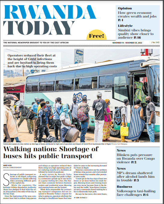 Access your #Rwanda Today content this week: 

👉Blinken puts pressure on Rwanda over Congo violence 
👉Govt in policy shift to roll out high speed internet network

Read more epaper.nation.africa and rwandatoday.africa