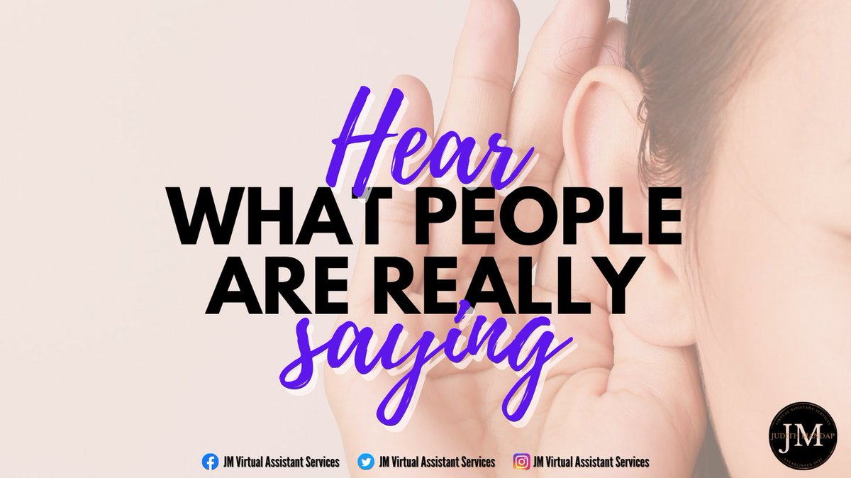 JMVirtualAS's tweet photo. Hear what people are really saying. 🧏‍♀️🦻

Read full post here! 👇👇👇
FB Page: https://t.co/A7kfTuPoZl
IG: https://t.co/FkAn3ofliL

#listen #saying #hear #communication #payattention #JMVirtualAssistantServices #OptimisticSolutions #ContentWriting #JustMyThoughts #PositiveVibes https://t.co/xxXnfJurCB