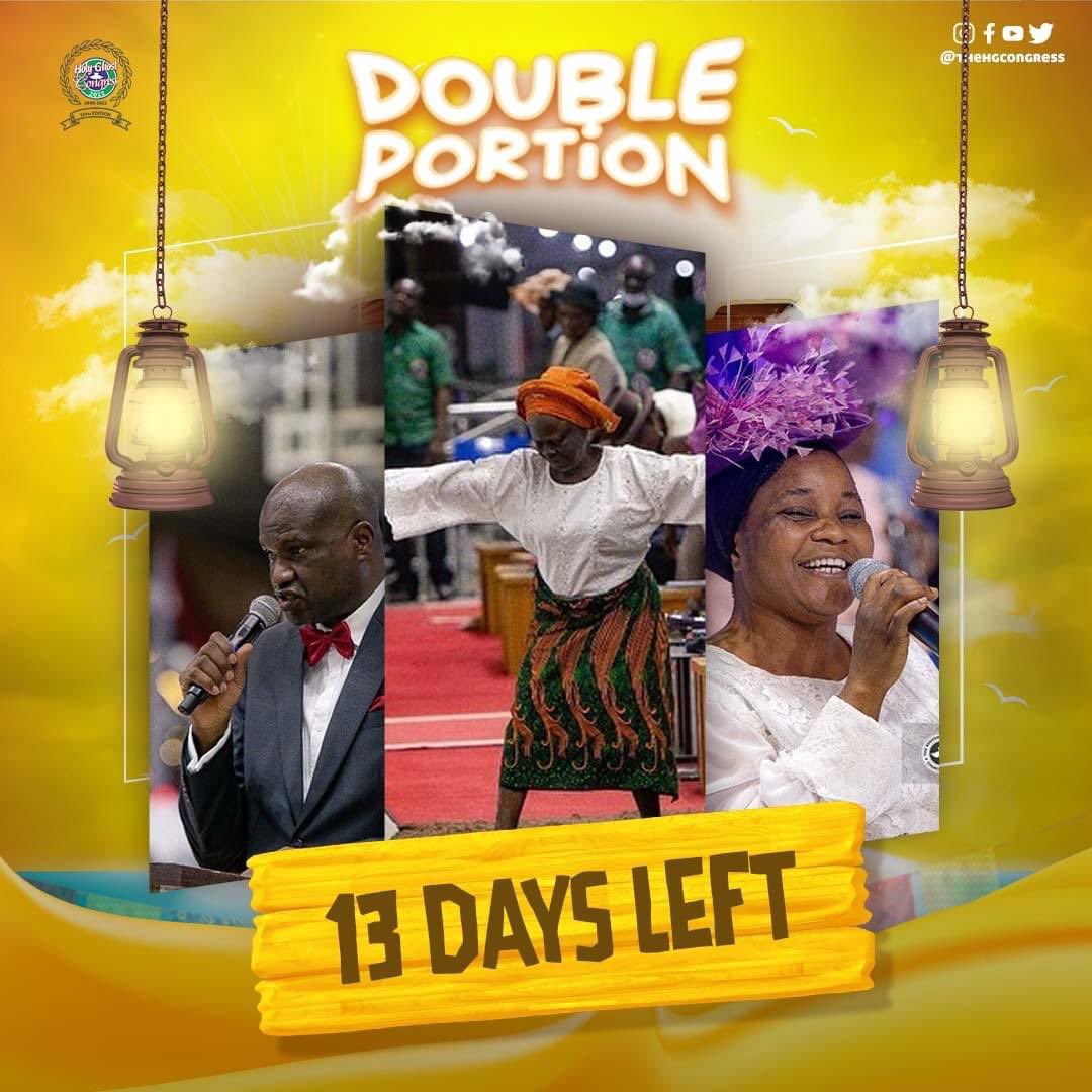 PastorEAAdeboye's tweet photo. Get ready to dance, God is about to give you double miracles.

#DoublePortion #HGC2022 https://t.co/8JiO6Z32kC
