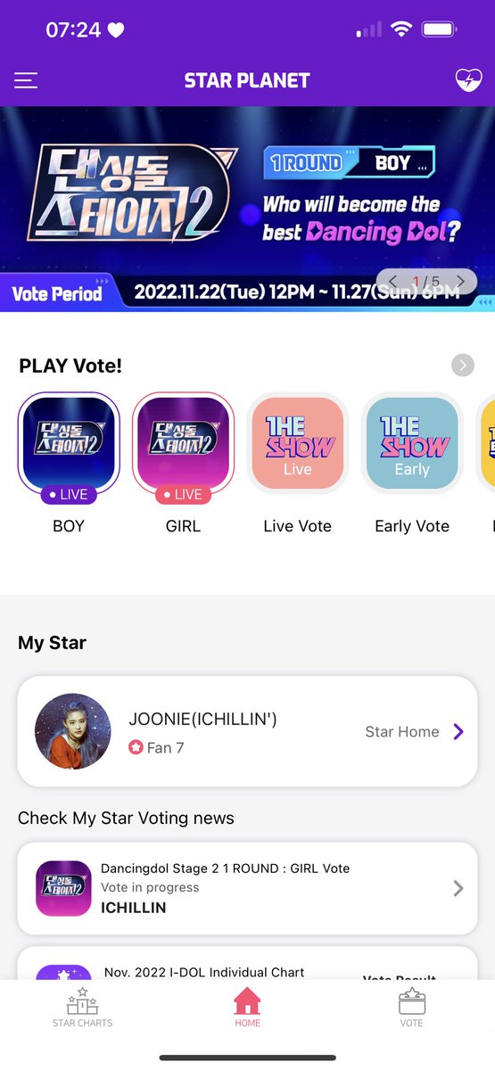 vtforichillin's tweet photo. NOTICE 📢

🗳️ ICHILLIN’ (아이칠린)
U+DIVE < DANCING DOL STAGE 2 > 1ROUND Voting Guide

☑️ Voting period (ENDS)
~ November 27 (Sun) 6PM KST

☑️ Voting guide
→ STAR PLANET APP
→ “Dancing Dol Stage 2” → 1R GIRL Vote
→ ICHILLIN’

#DANCINGDOL
#ICHILLIN #아이칠린
@ichillin_km https://t.co/7ugltqp39U
