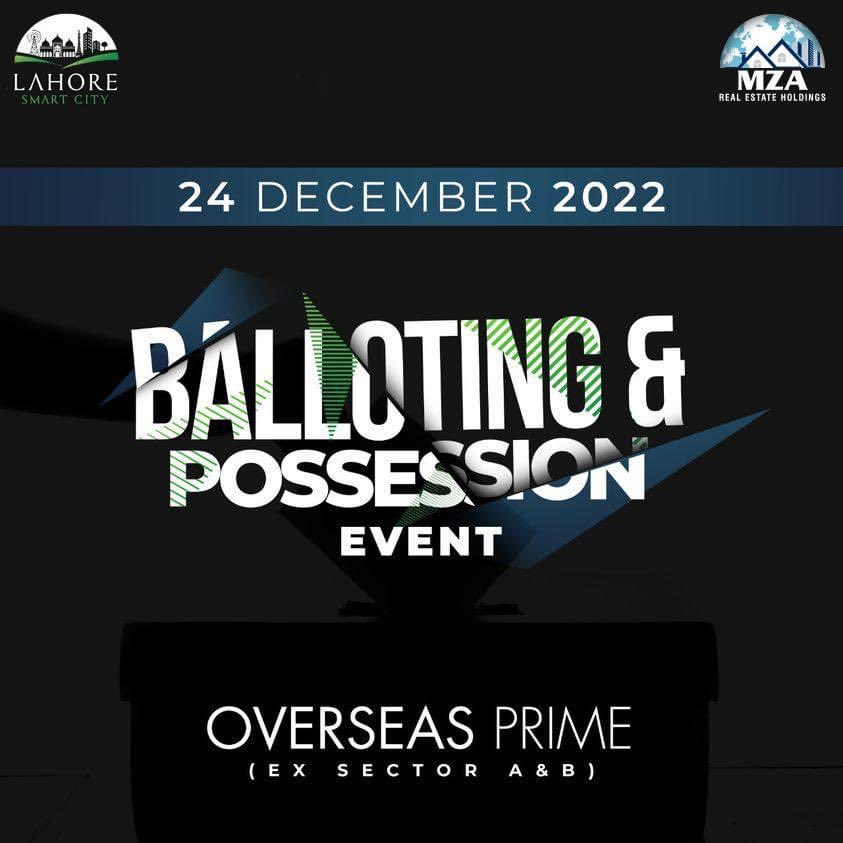 #LahoreSmartCity is turning the dream of smart living into reality at lightning speed!
Mark your calendars because the #Balloting & #Possession event for the #OverseasPrime Block (Ex Sector A & B) is set to take place on December 24th 2022.

#mzarealestateholdings #smartcity