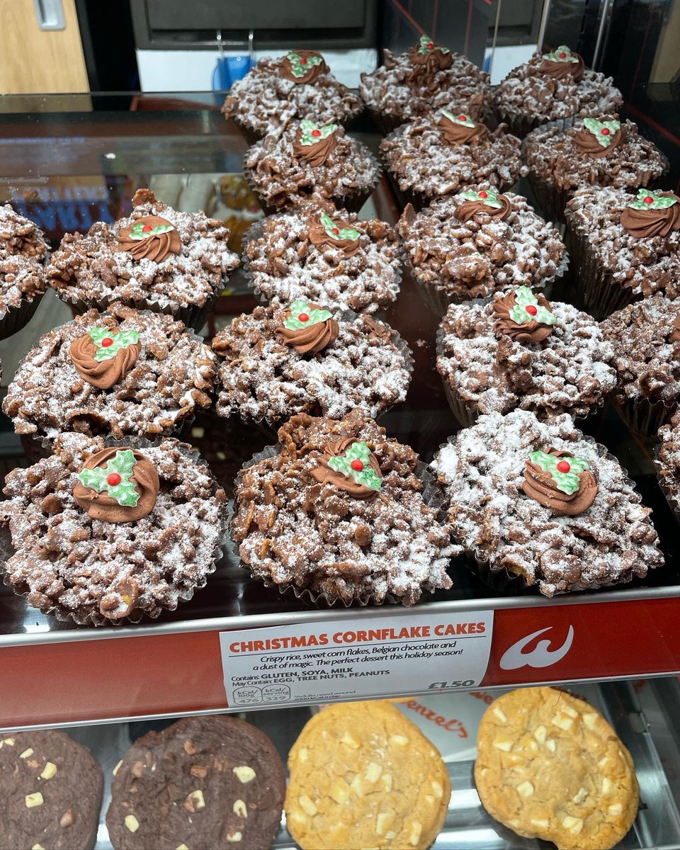 All_Things_New_'s tweet photo. Festive Finds! ๐ At Wenzelโs @Wenzelsthebaker #wenzels #doughnuts #festive #christmas #cornflakecakes #fairycakes #wellthisisnew https://t.co/Z4bZU1vR9x