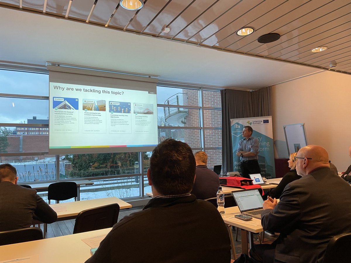 .<a href="/interregeurope/">Interreg Europe</a> workshop on Digital Innovation Hubs in #Espoo today. Full house🇪🇺😊