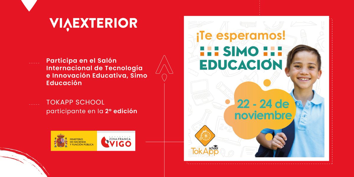 via_exterior's tweet photo. ¡ @TokappSchool, participante de #ViaExterior II, participará desde hoy hasta el jueves 24 en #SIMOEDUCACIÓN!📲🎓 El Salón Internacional de Tecnología e Innovación Educativa reúne en #Madrid a las marcas líderes en tecnología y contenidos digitales para la enseñanza. ¡Suerte!💪💪 https://t.co/J4LJkdkZmZ