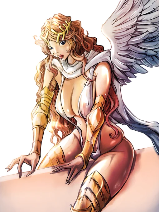 #mtg 悪斬の天使/Baneslayer Angel描いてみました 