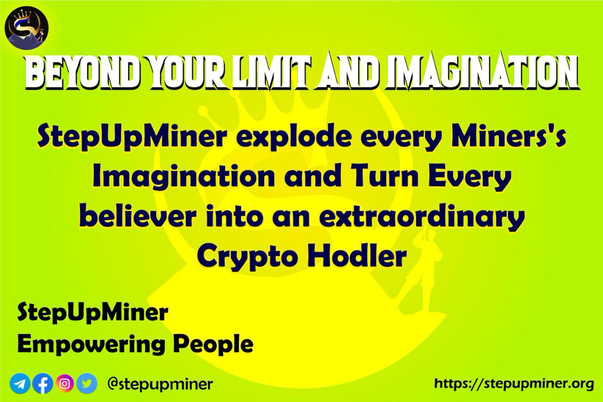 Stepupminer's tweet photo. Within #STEPUPMINER. you can earn up to $5000 daily. So guys don't miss it. Mining have never been easy but with Stepupminer, you don't need to be connected to expensive machine. Sign u and buy mining plan,

Register: 
https://t.co/2gyXkdWRu2 

Team - StepUpMiner
$cryptocurrency https://t.co/SHU0xI7FhC