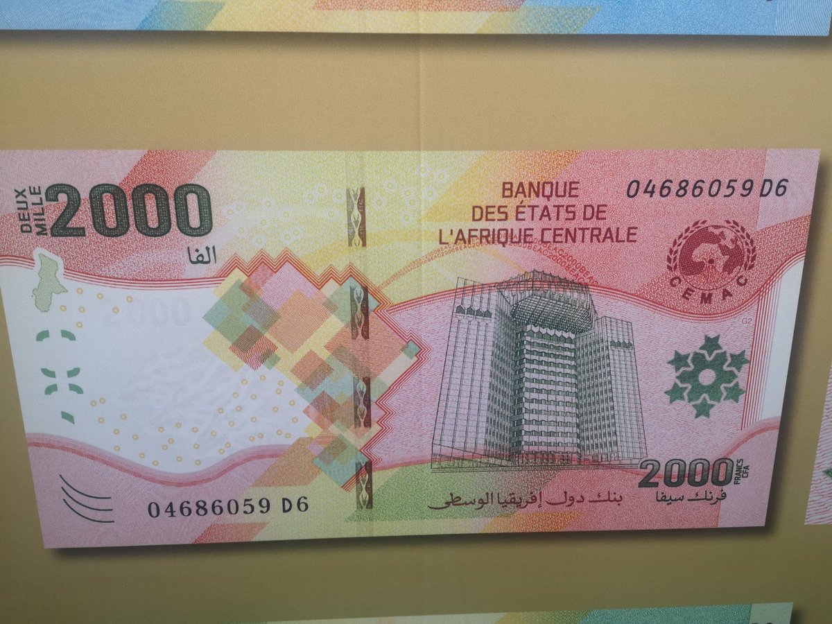 jotchakounte's tweet photo. Les nouveaux billets de banque dévoilés par la BEAC ce jour à N'Djamena.  
Ils entreront en circulation dès le 15 décembre prochain. 
#franc CFA
#Cemac https://t.co/WQociZT9NG